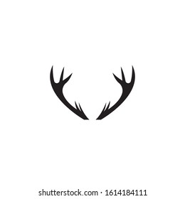 Deer antlers logo vector illustration template