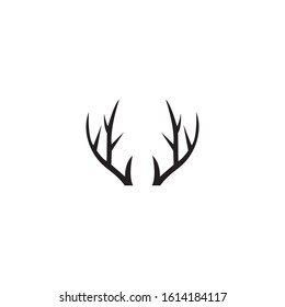 Deer antlers logo vector illustration template