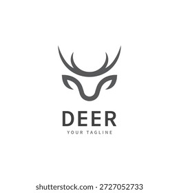 Hirschgeweih Logo Vektorgrafik Linie Hirsch Logo Schablone Symbole