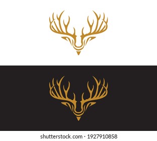 deer antlers vector logo design