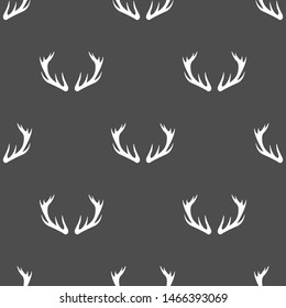 Deer antlers vector simple pattern design.