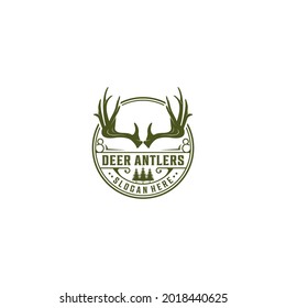 deer atlers logo template, vector in white background