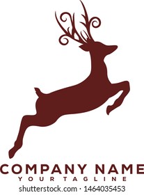 Deer Background Template Wallpaper Icon Vector Logo Brand Company Identity