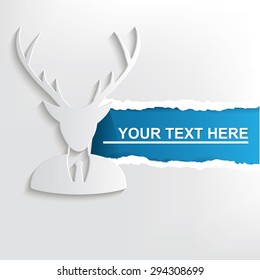 Deer banner design,clean vector