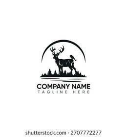 Diseño de ciervos y aves para su logotipo, marca e ilustración