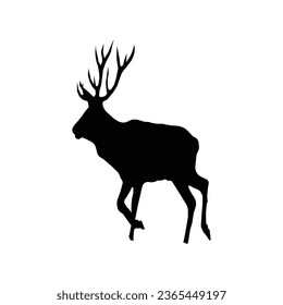 Deer black icon stock illustration