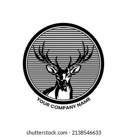 Logo auf Schwarz-Weiß-Hirsch