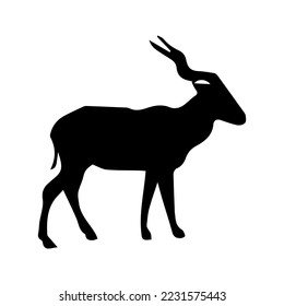 deer black and white silhouette icon 36