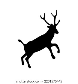 deer black and white silhouette icon 35