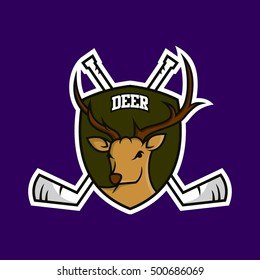 Deer, Buck, Moose sport logo