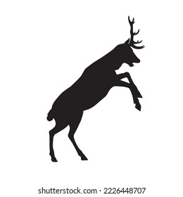 Deer, bucks, stag vector silhouette.