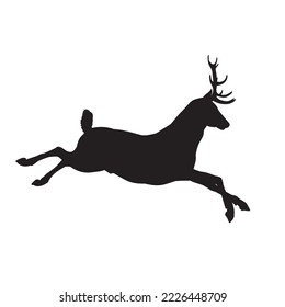 Deer, bucks, stag vector silhouette.