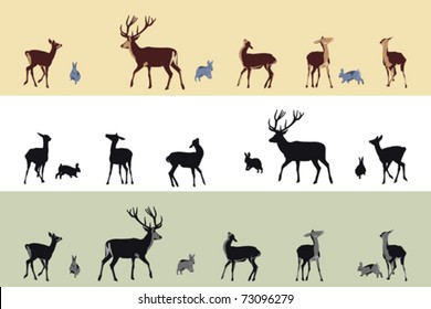 deer and bunnies banners