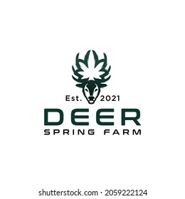 deer cannabis logo simple and clean