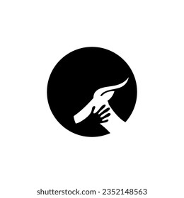deer care icon logo design 