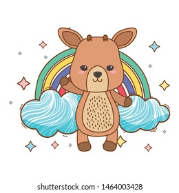 Deer cartoon design vector illustration