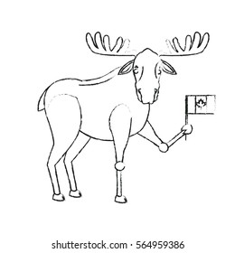 deer cartoon icon