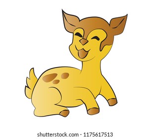 Deer cartoon illustration design