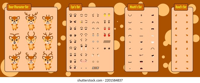 Deer cartoon illustration vector collection