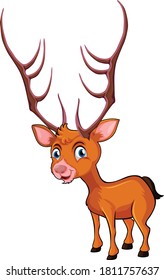 Deer cartoon vector art and illustration