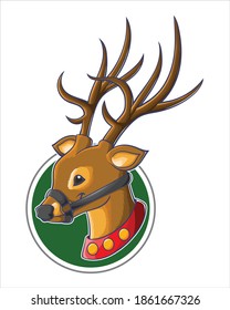 ilustración vectorial de icono de carácter de deer 