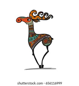 Deer character, sketch for your design