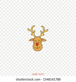 Deer Character. Vector graphics. Deer Portrait