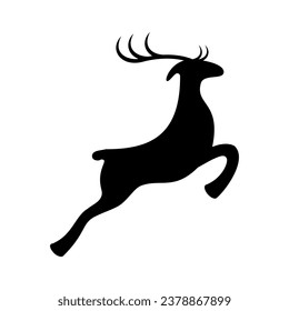 deer chrismast icon logo design vector template illustration