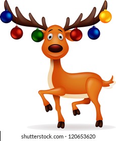 Deer with Christmas ball