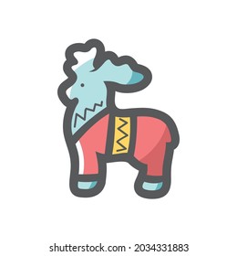 Galletitas de Navidad de venado Icono del vector Ilustración de dibujos animados.