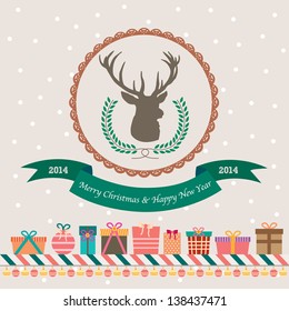 deer christmas gift card