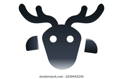 Deer christmas  santa icon eps