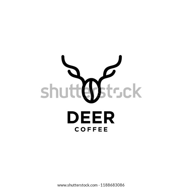 Deer Coffee Logo Icon Designs Vector Stock Vector (Royalty Free) 1188683086