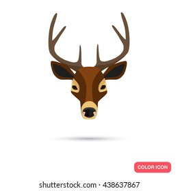 Deer color flat icon