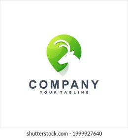 deer color gradient logo design
