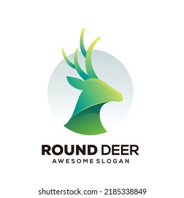 Deer colorful gradient style vector design