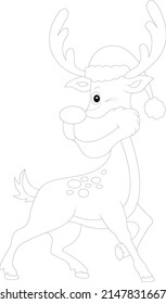 
Deer coloring page for kids coloring book