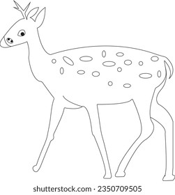 Deer coloring page Deer vector