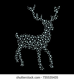 Deer, consists of sparkles.