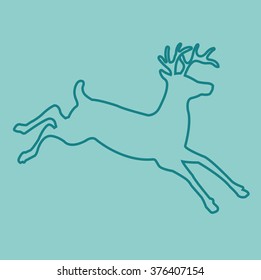 Deer contour vector illustration
