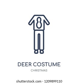 Deer Costume icon. Deer Costume linear symbol design from Christmas collection. Simple outline element vector illustration on white background.