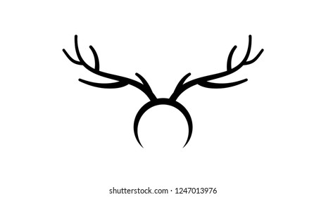 deer costume icon. Trendy modern flat linear vector deer costume icon on white background from thin line Christmas collection