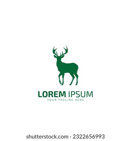 Deer creative design logo vector. Deer illustration.