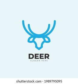 Deer Creative Monoline Geometric Creative Logo Design