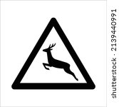 Deer Crossing Icon.Road Signs and Symbols