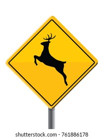 deer crossing sign, us type 
