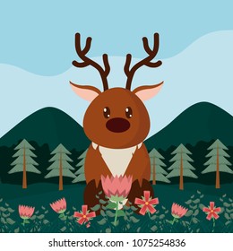 Deer cute animals cartoons