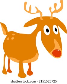 deer cute cartoon flat illustration for template, mascot, website, etc