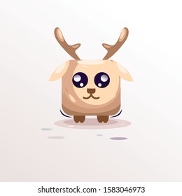 deer cute illustration cartoon vector