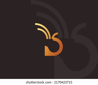 Deer with D letter Illustration Design, Logo Design